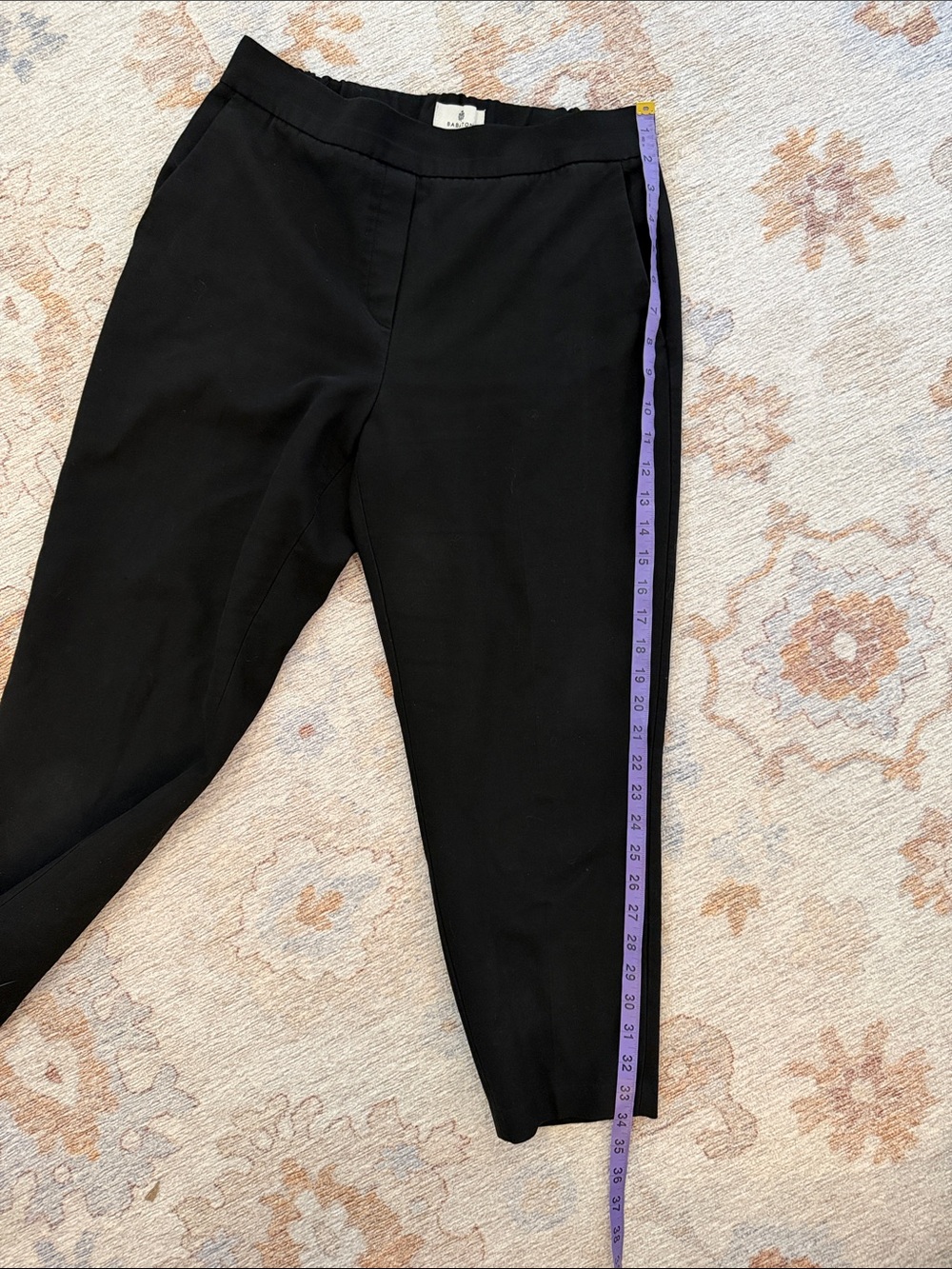 Babaton Black High Rise Pull On Tapered Ankle Pants Size 10 - Picture 6 of 8